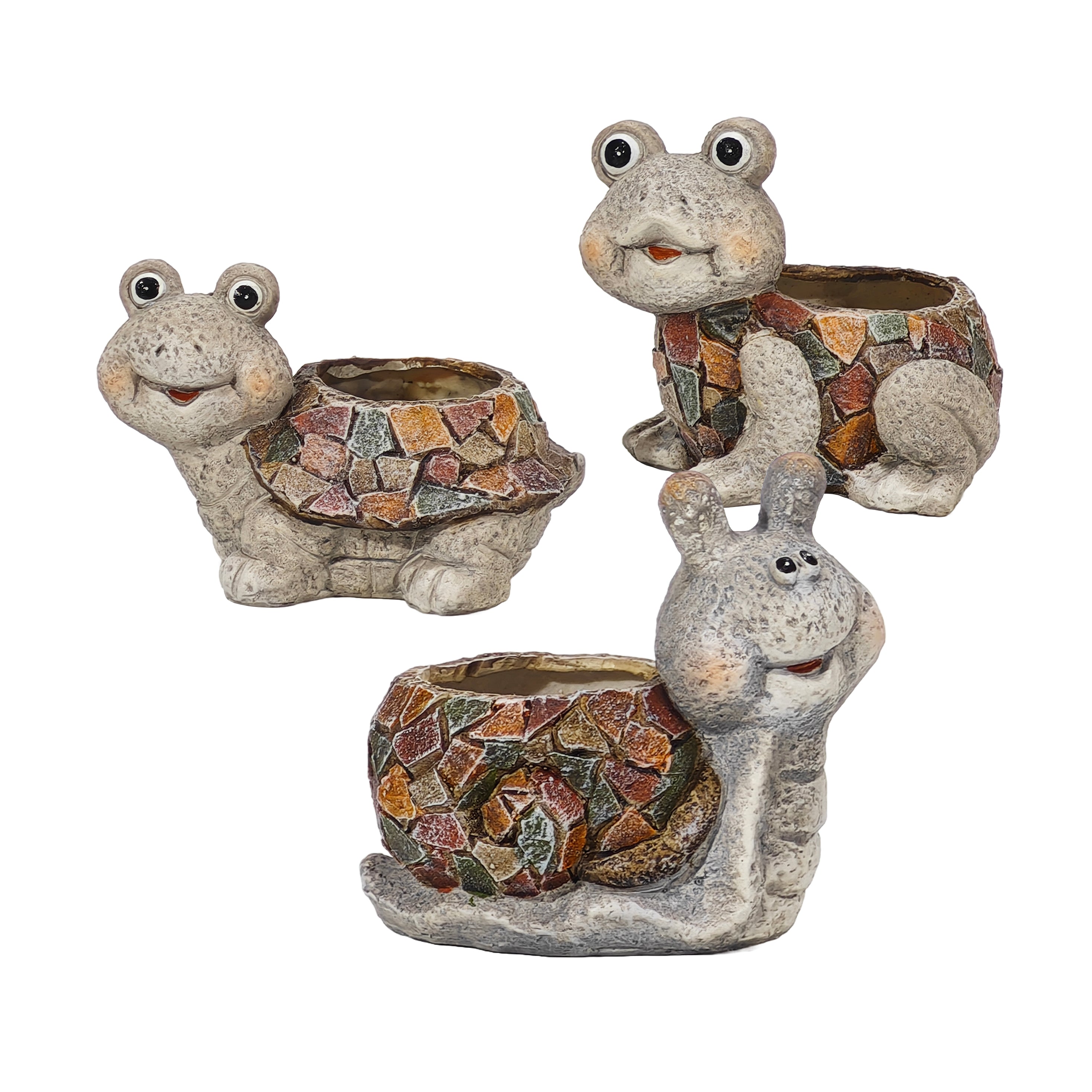 GT - Porta piante decorativo Cache-Pot Animaletti - h11x17x12 cm